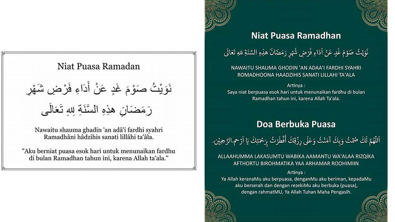 bacaan doa puasa ramadhan