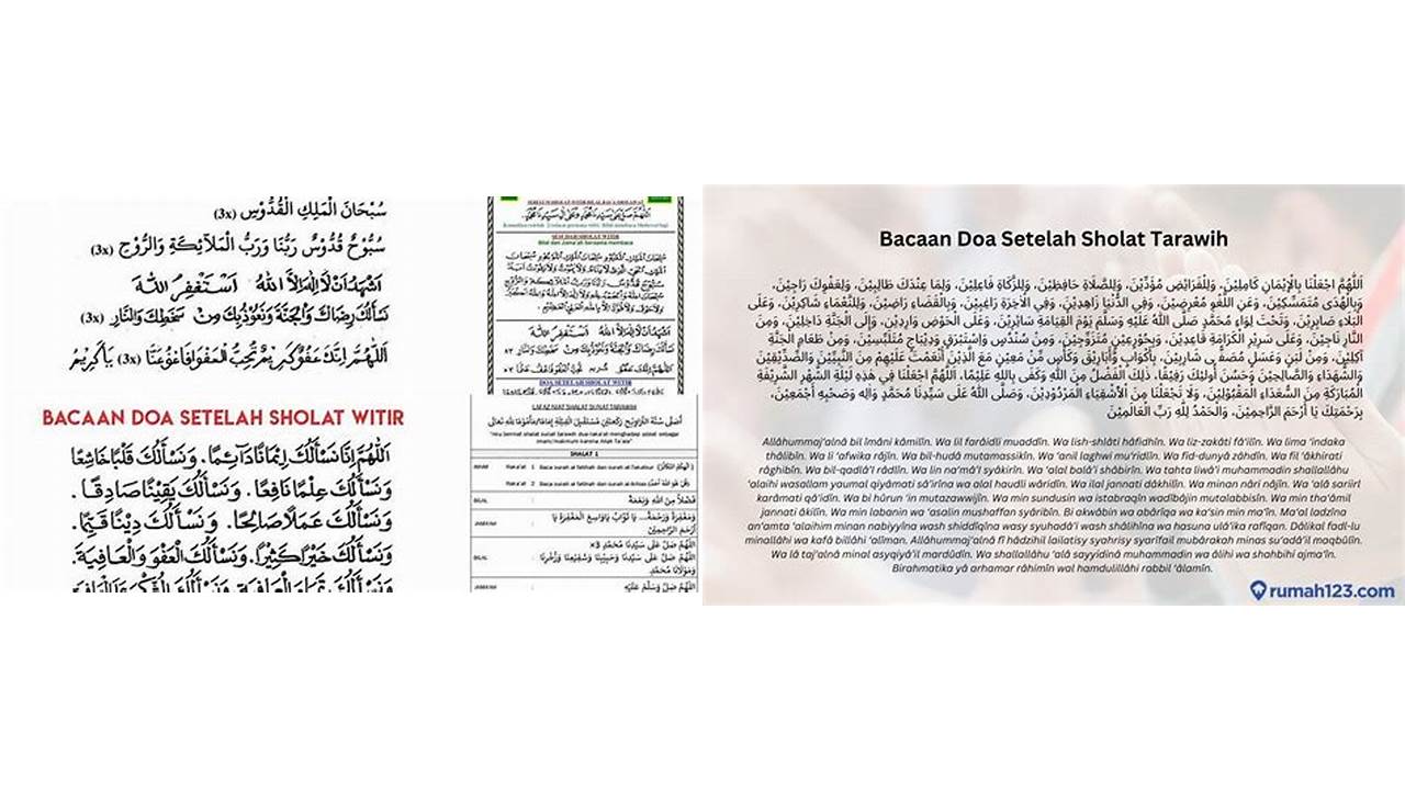 bacaan setelah witir tarawih