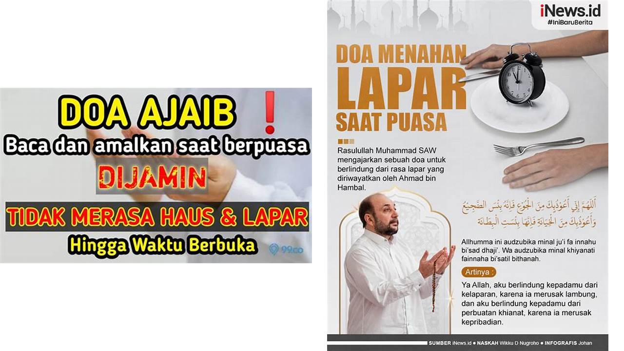 doa agar tidak lapar saat puasa