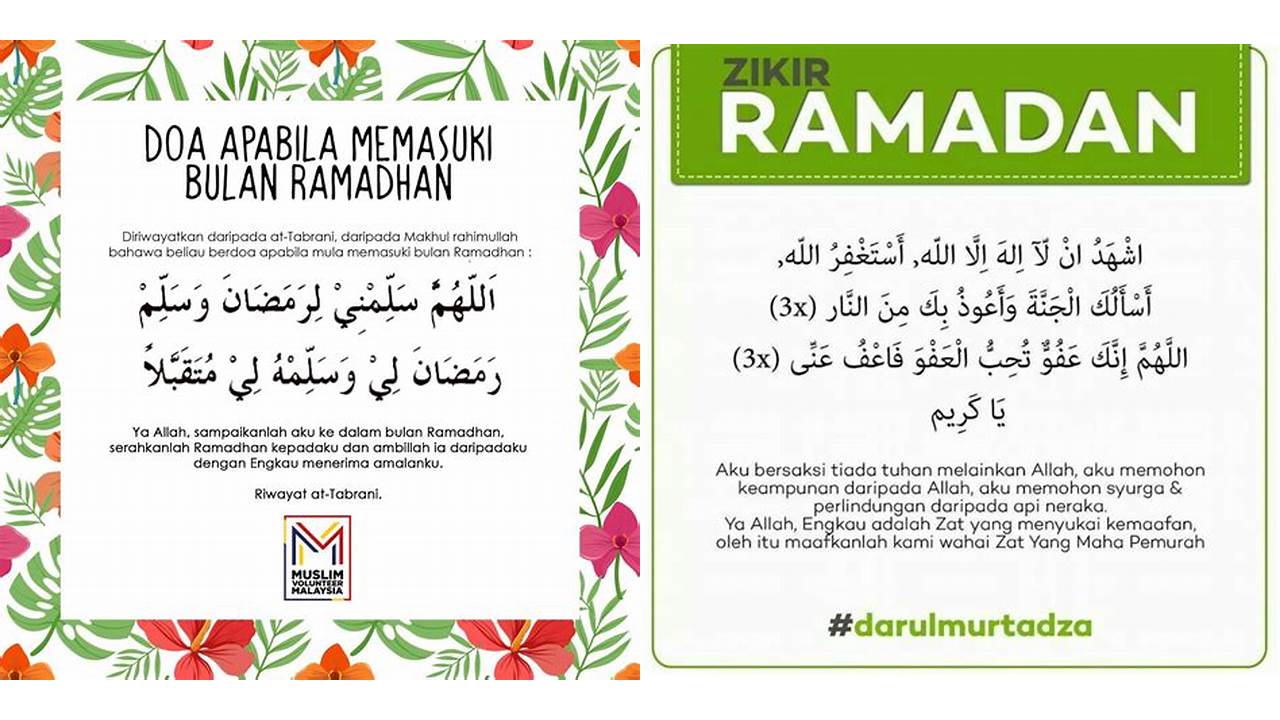 doa awal bulan ramadhan