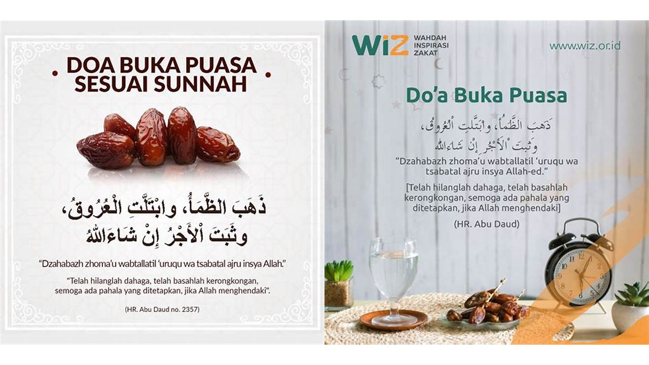 doa berbuka puasa menurut sunnah rasul