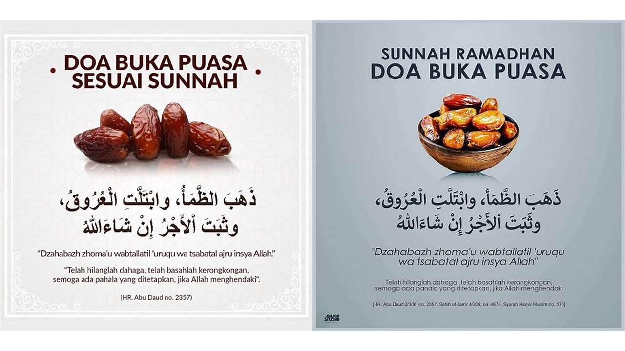 doa berbuka puasa ramadhan sesuai sunnah