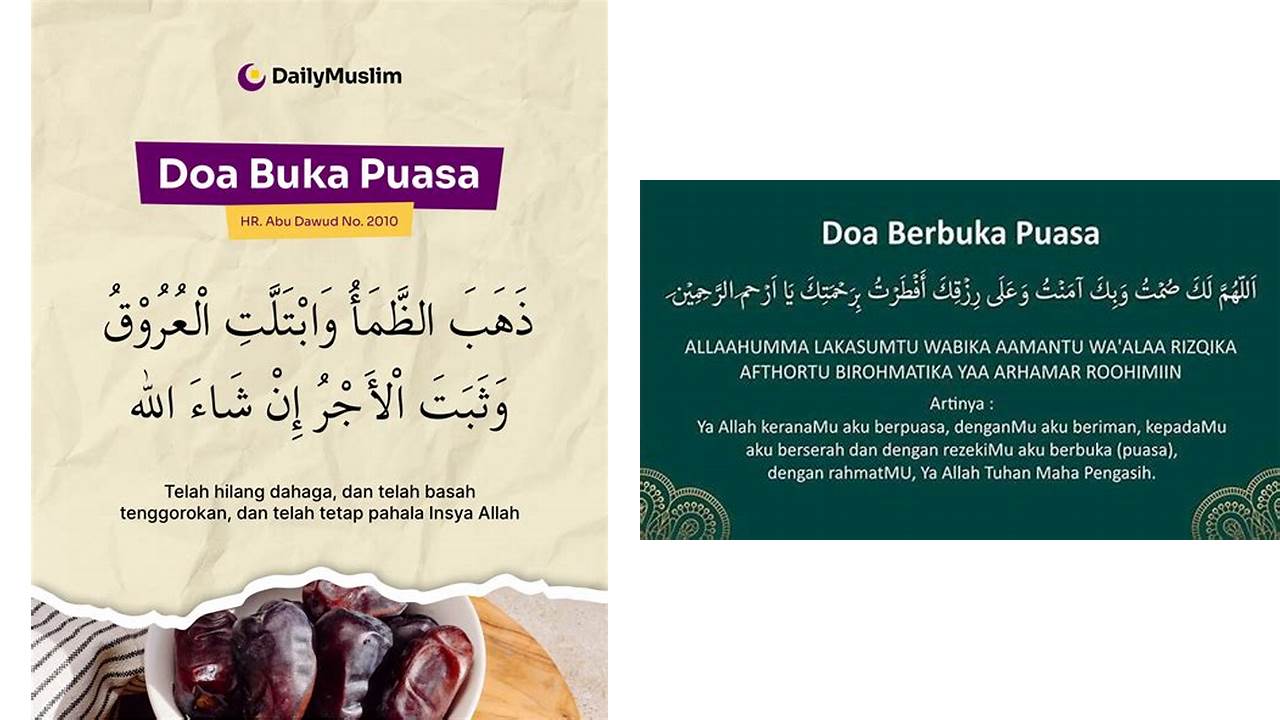 doa buka puasa arab dan artinya