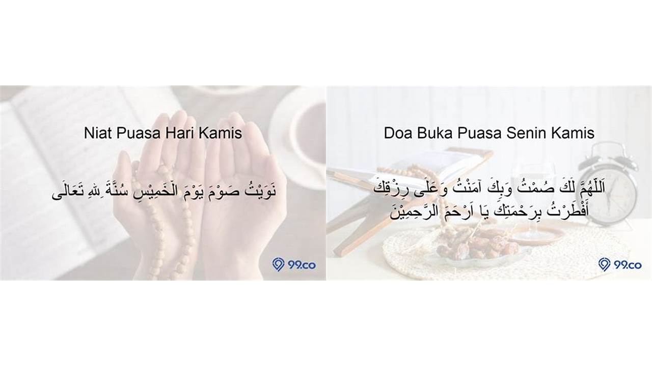 doa buka puasa hari kamis