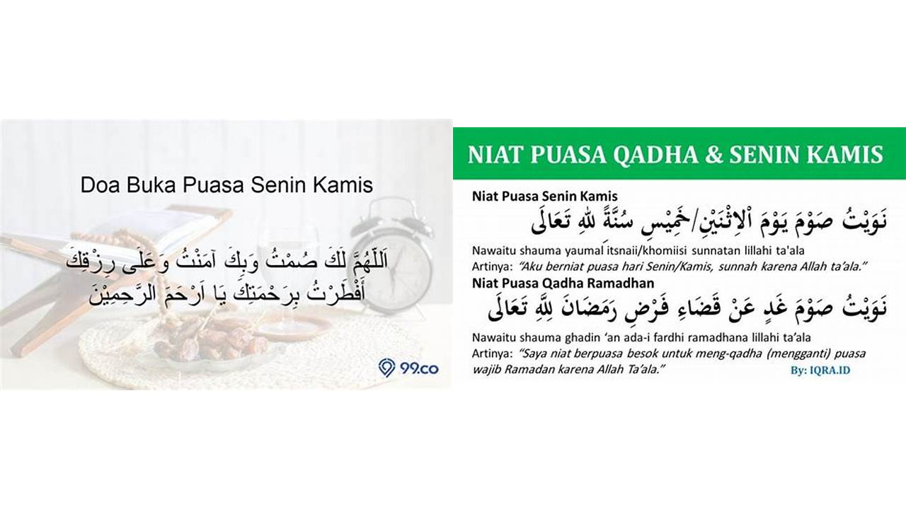 doa buka puasa senin kamis latin doa buka puasa senin kamis latin