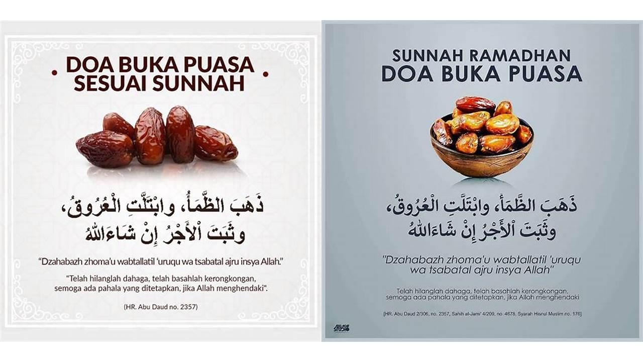 doa buka puasa sunnah doa buka puasa sunnah