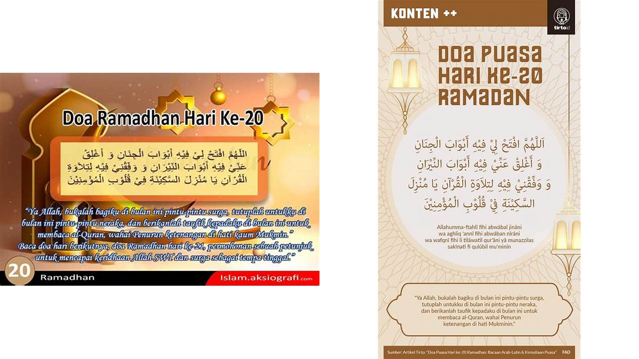 doa hari ke 20 bulan ramadhan