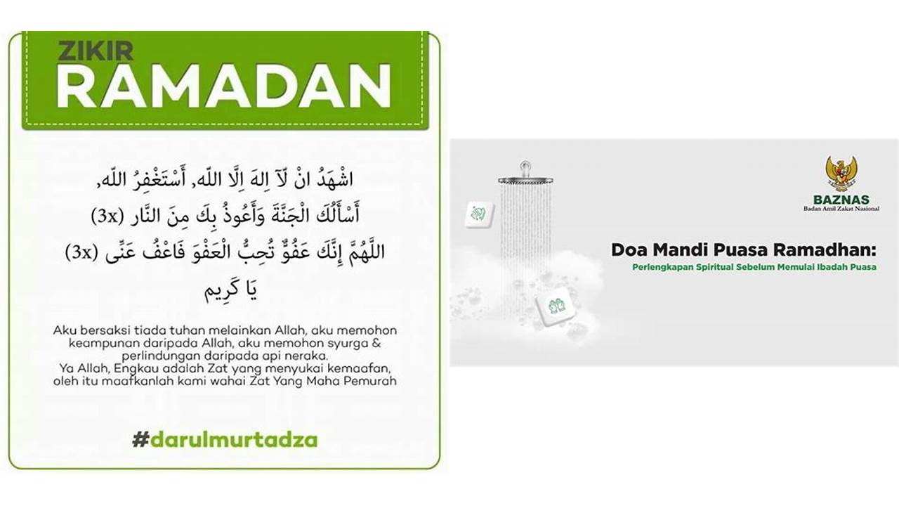 doa mandi awal puasa ramadhan