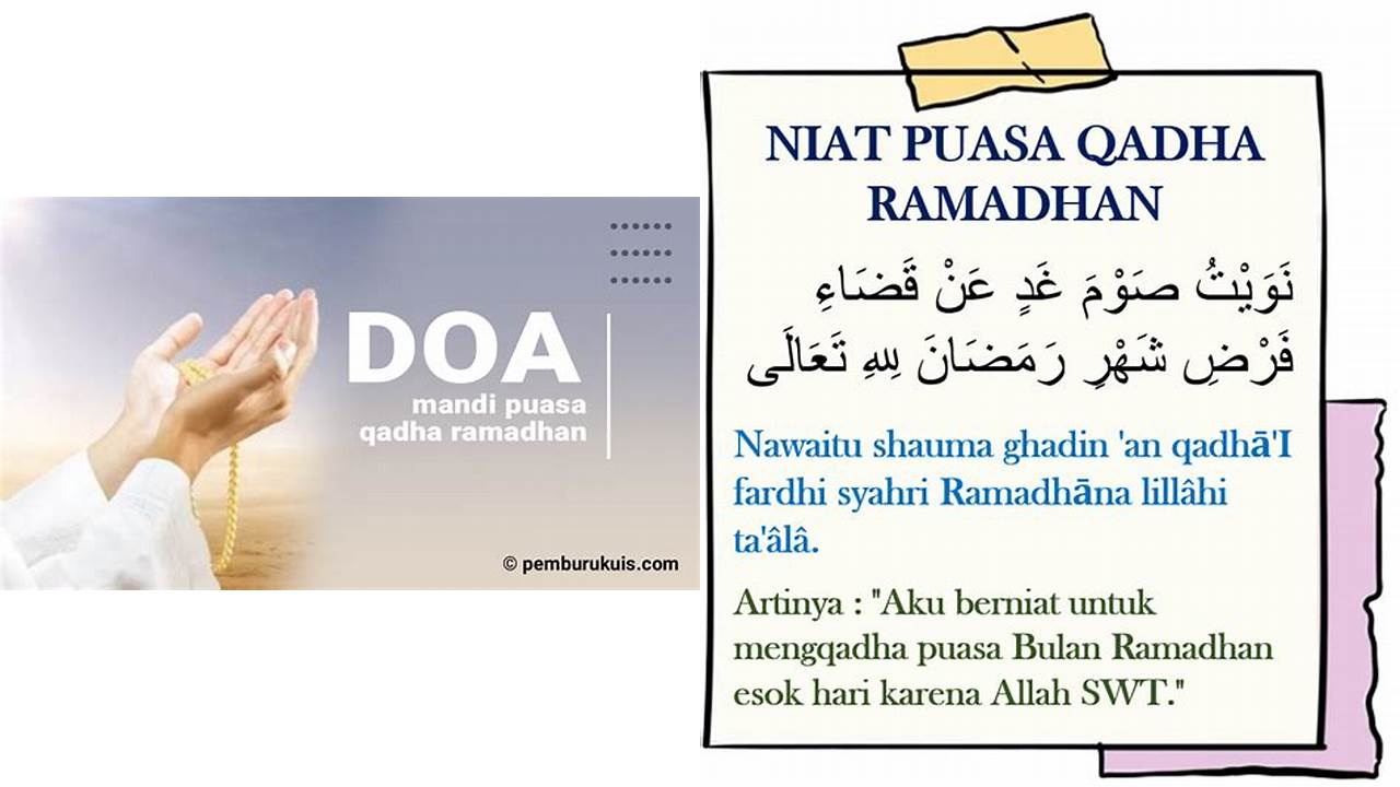 doa mandi puasa qadha ramadhan