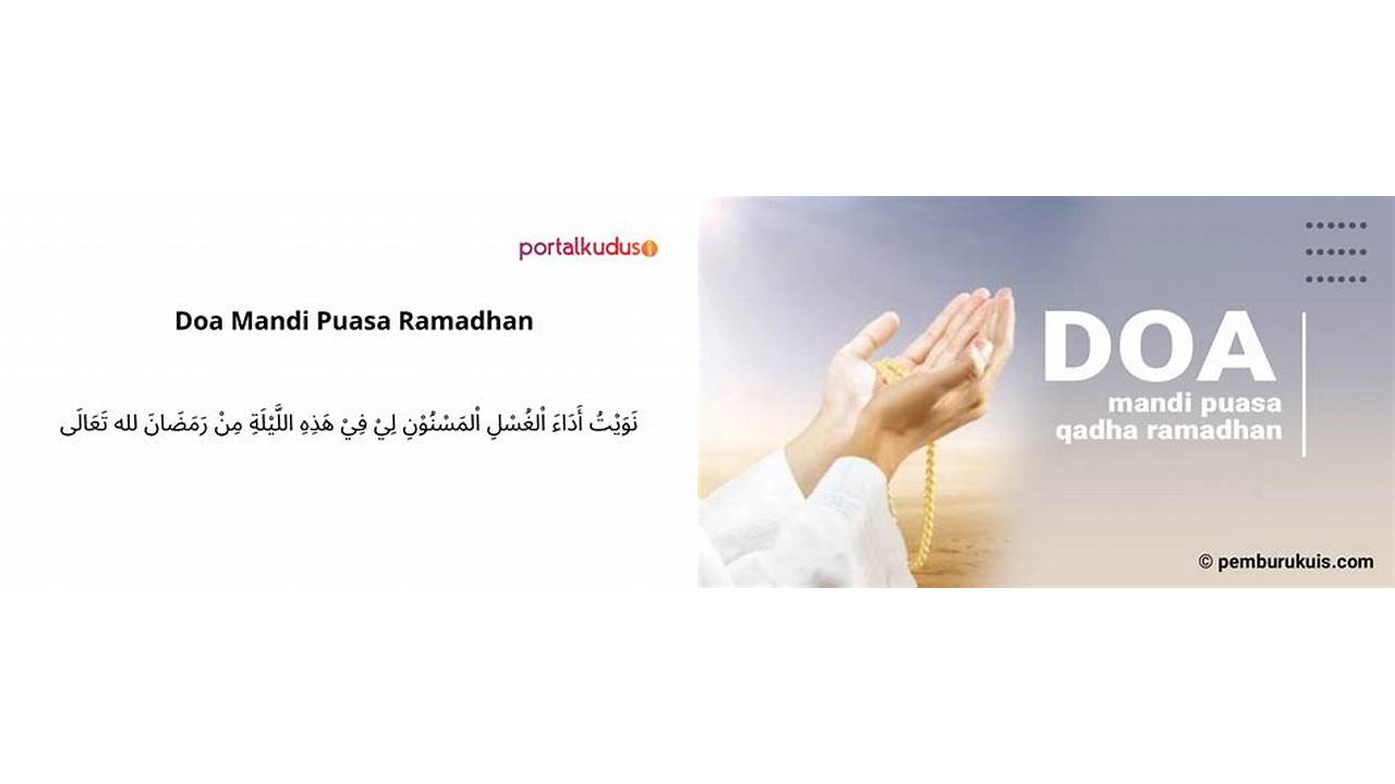 doa mandi ramadhan dan artinya