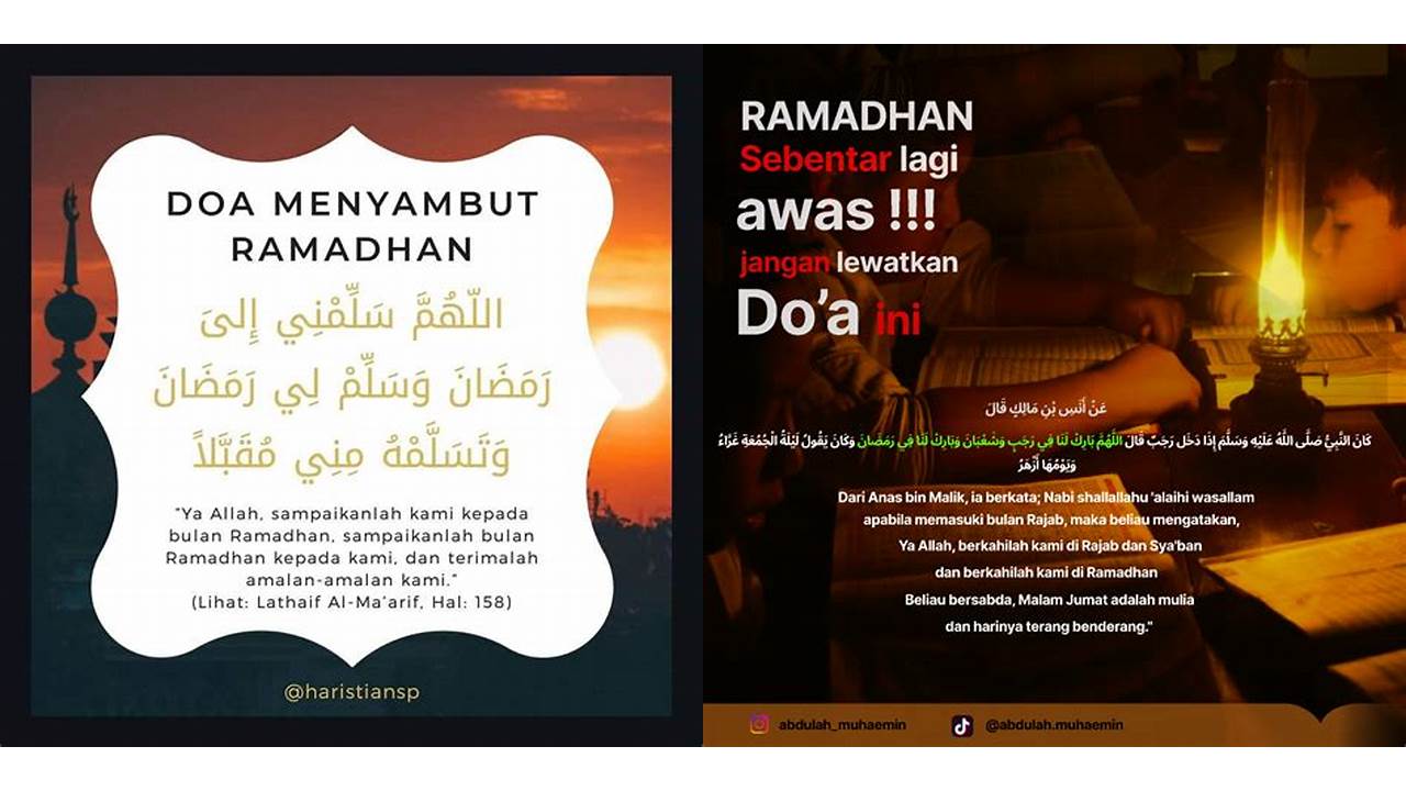 doa menjelang ramadhan