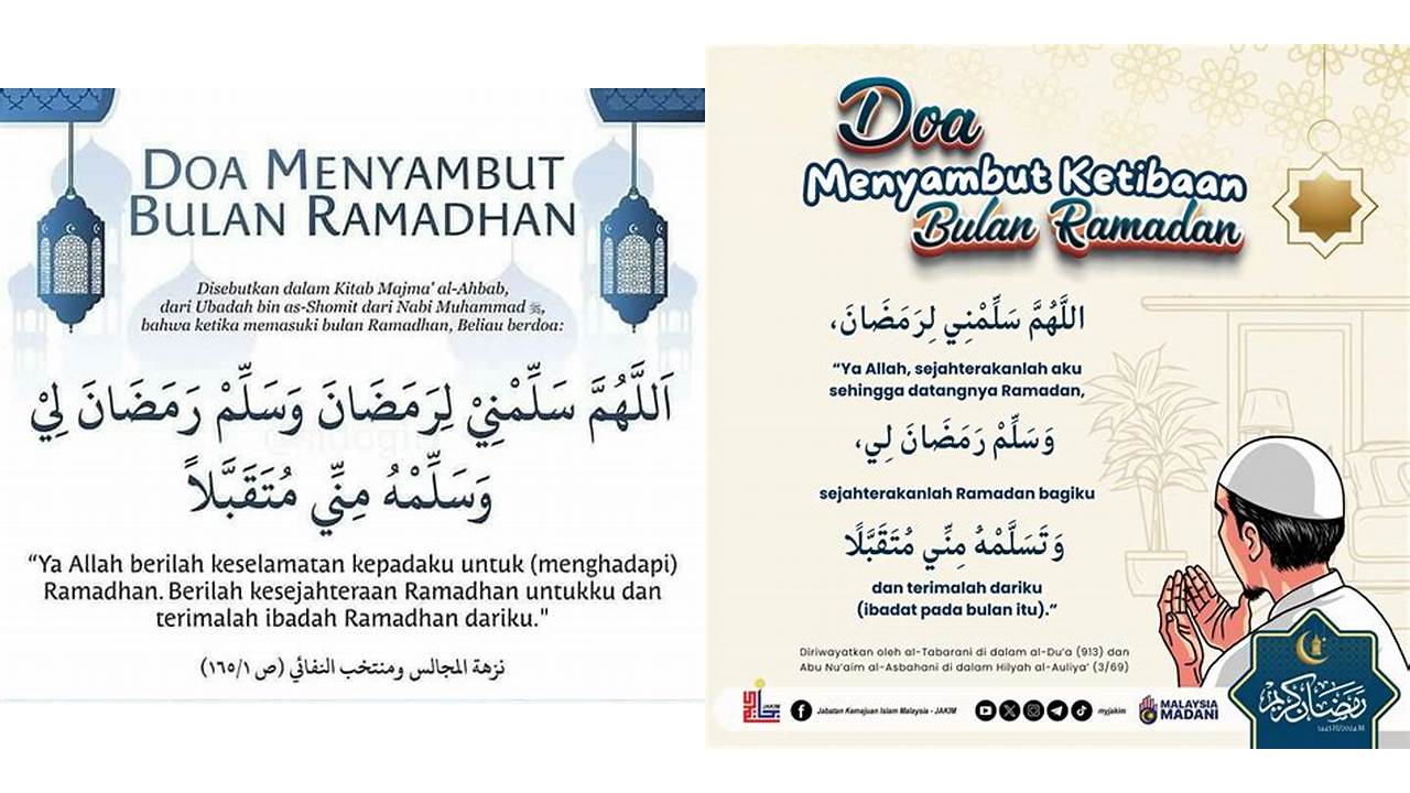 doa menyambut bulan suci ramadhan