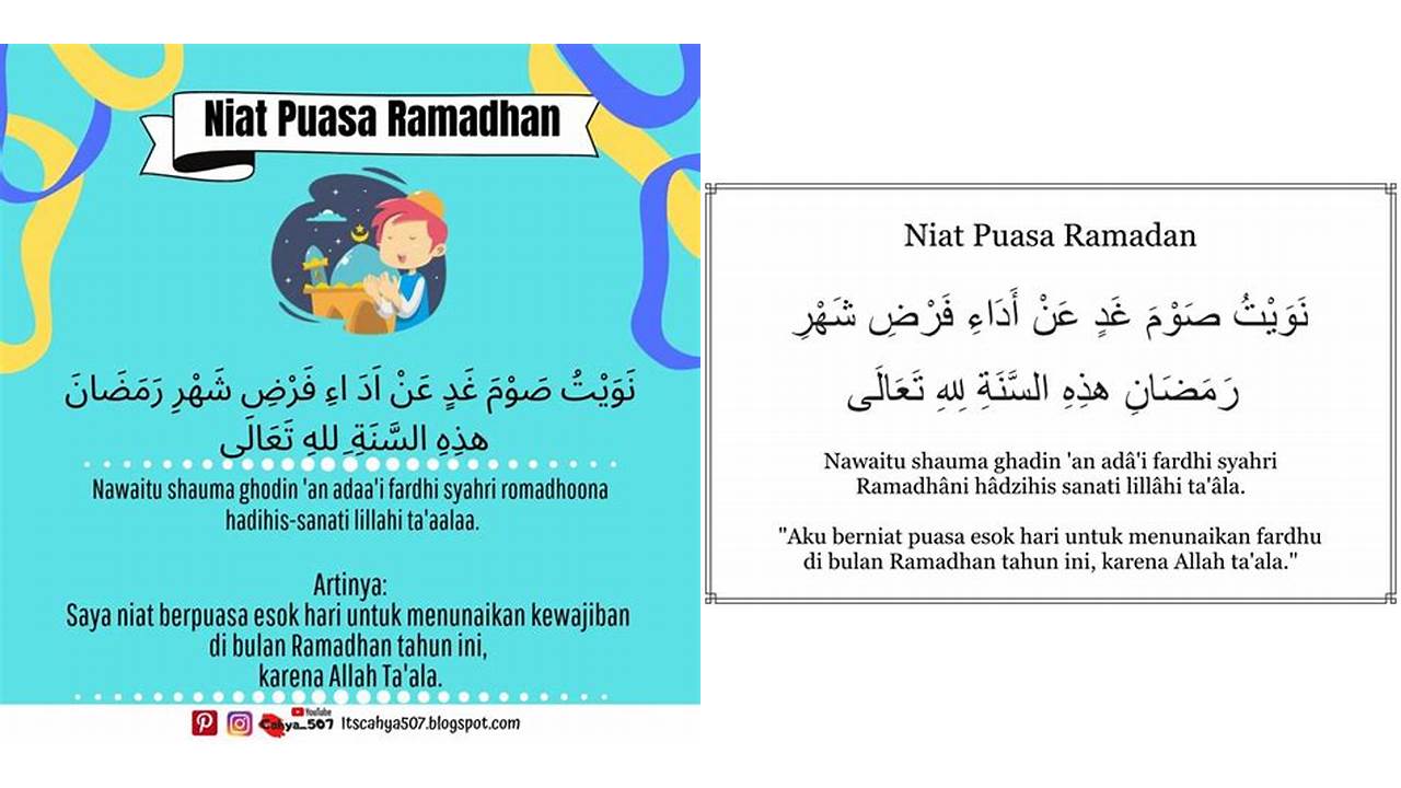 doa niat berpuasa bulan ramadhan