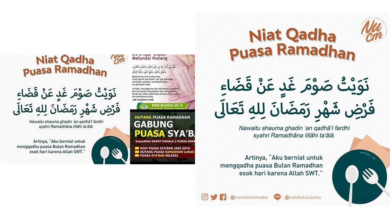 doa niat membayar hutang puasa
