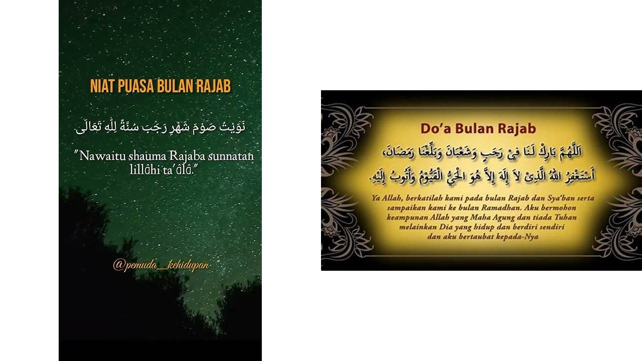 doa niat puasa bulan rajab
