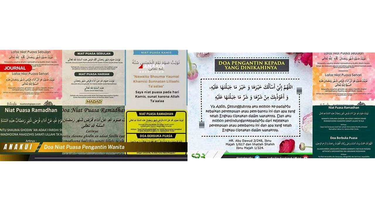 doa niat puasa pengantin wanita