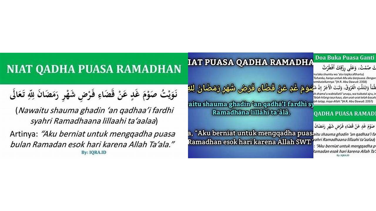 doa niat puasa qadha haid