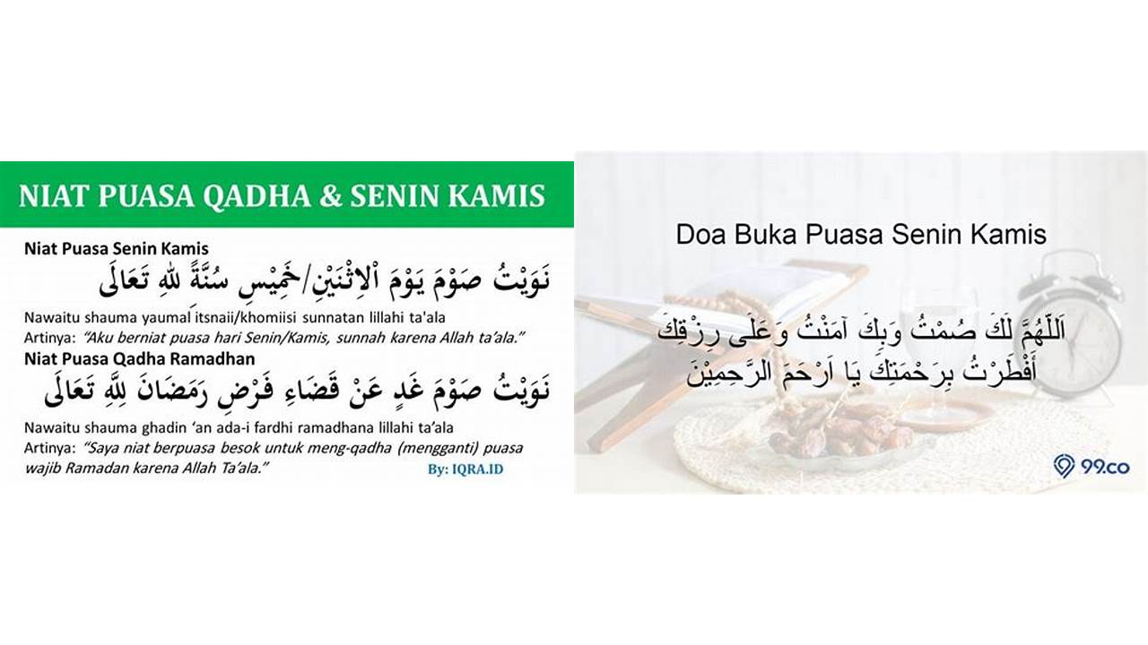 doa niat puasa senin