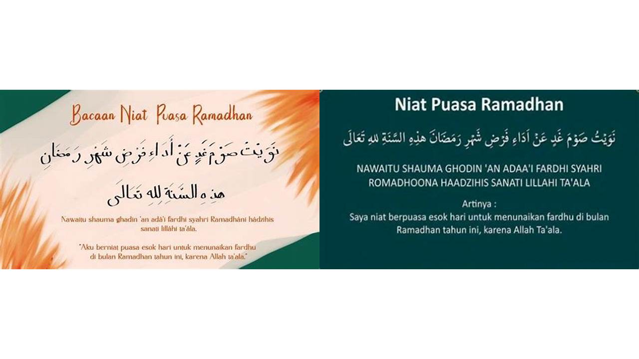doa niat sahur puasa