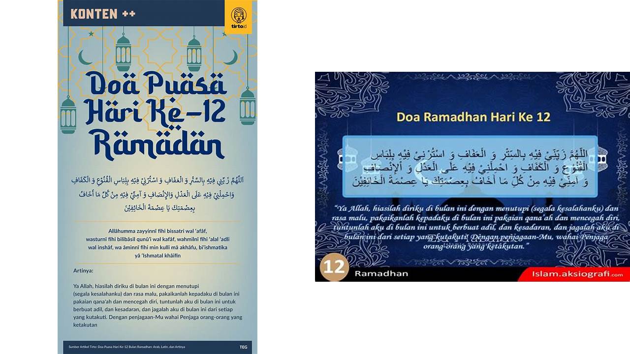 doa puasa hari ke 12