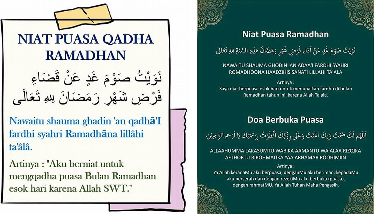 doa puasa qadha bulan ramadhan