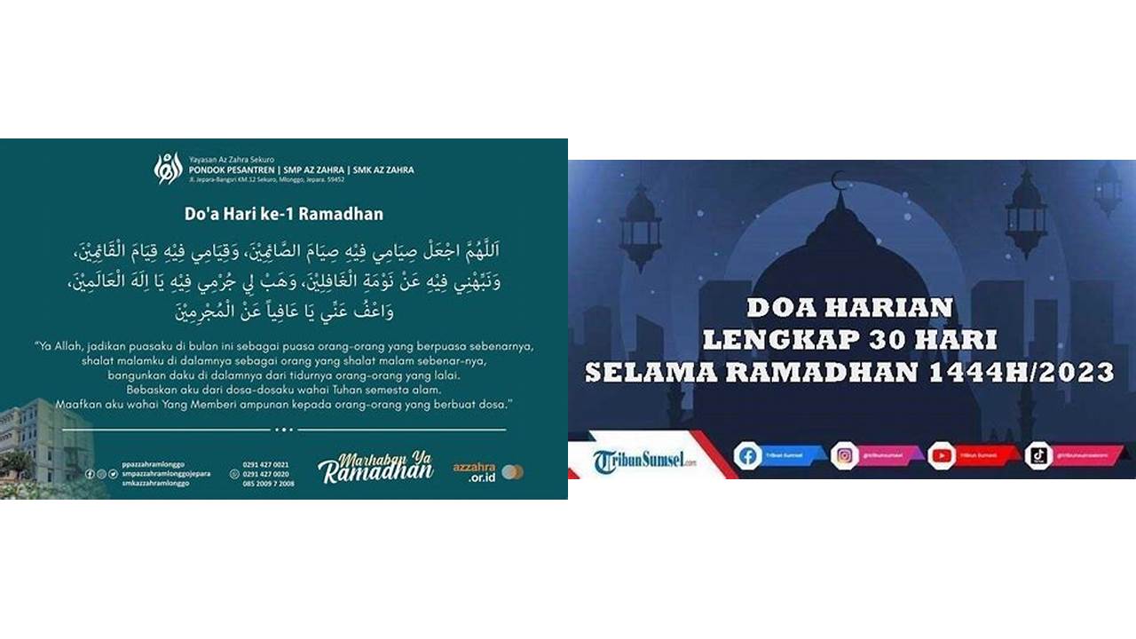 doa puasa ramadhan hari ke 1