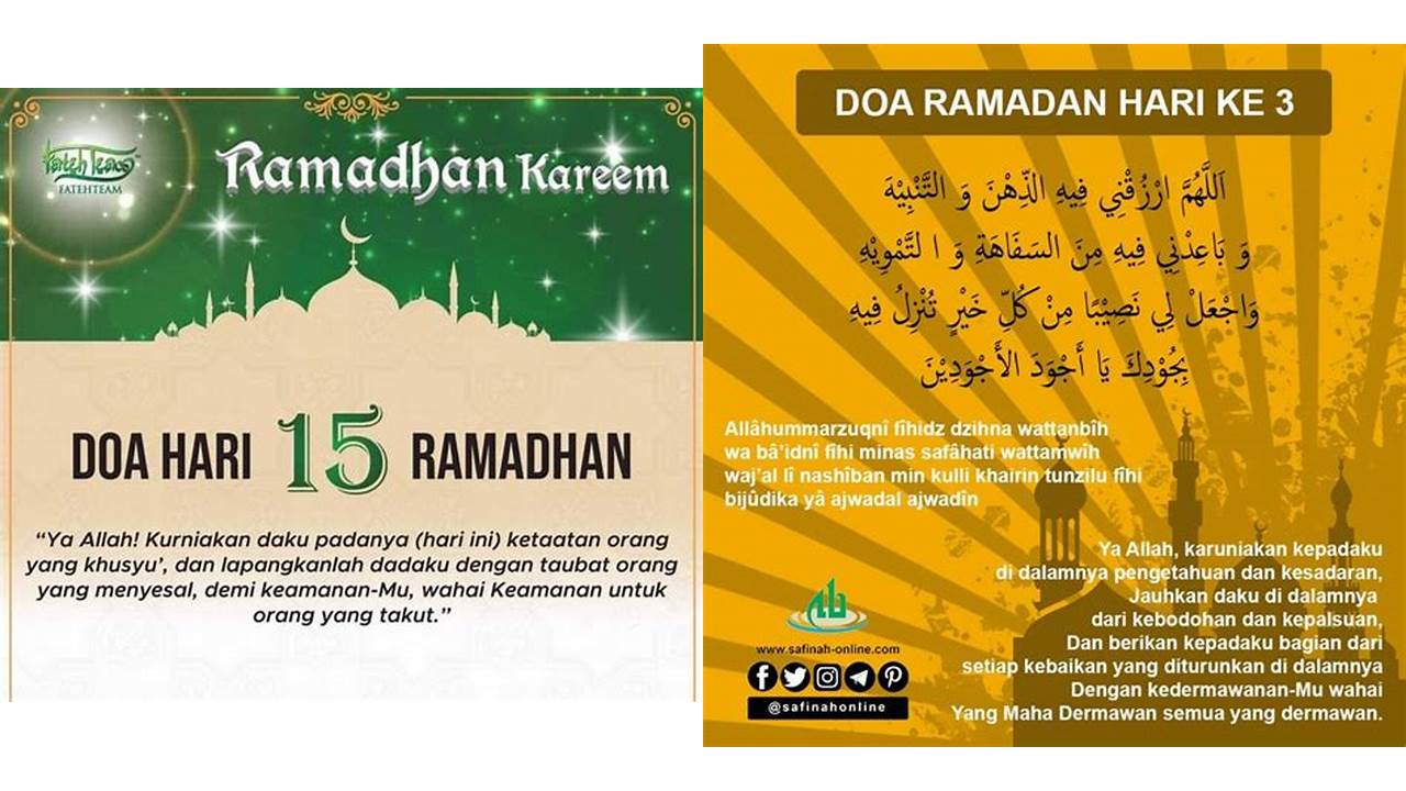 doa puasa ramadhan hari ke 15