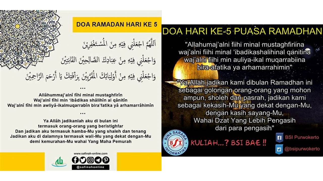 doa puasa ramadhan hari ke 5