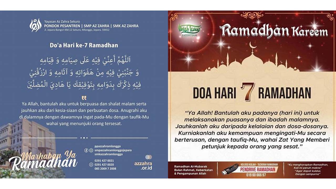 doa puasa ramadhan hari ke 7