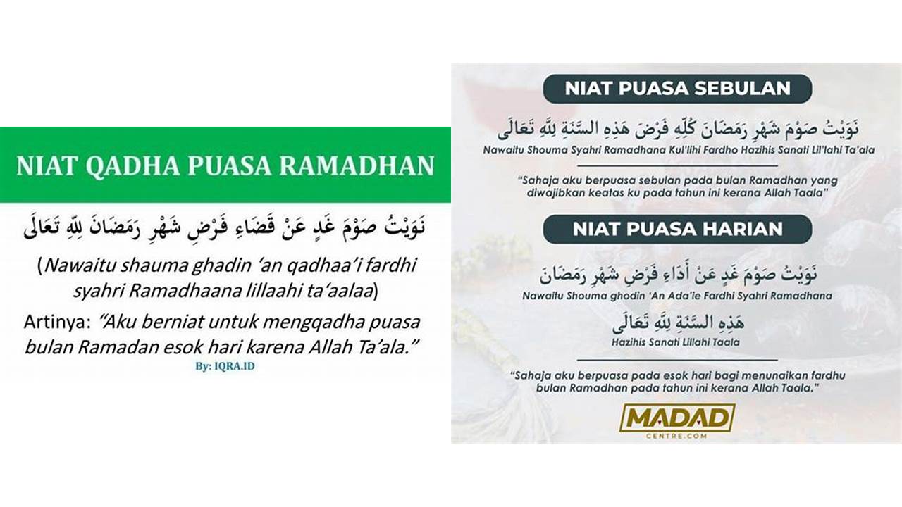 doa sahur puasa ganti