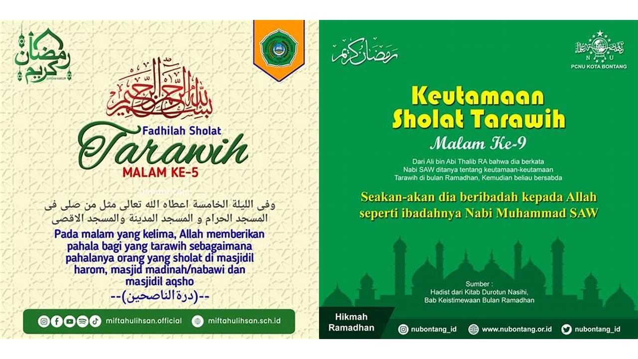 fadhilah sholat tarawih malam ke 8