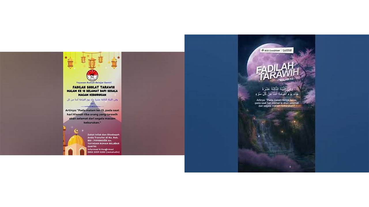 fadilah tarawih malam ke 13