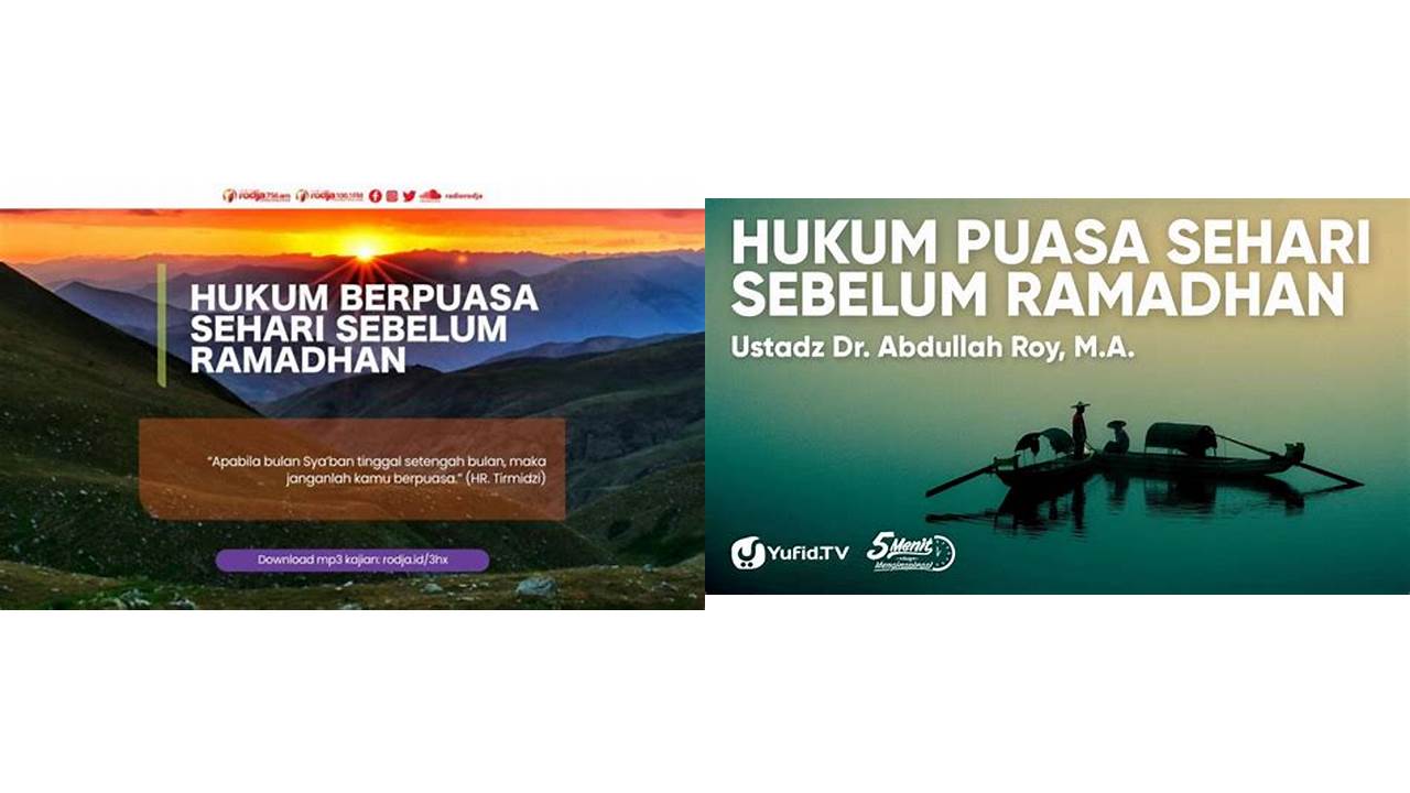 hukum puasa sehari sebelum ramadhan hukum puasa sehari sebelum ramadhan