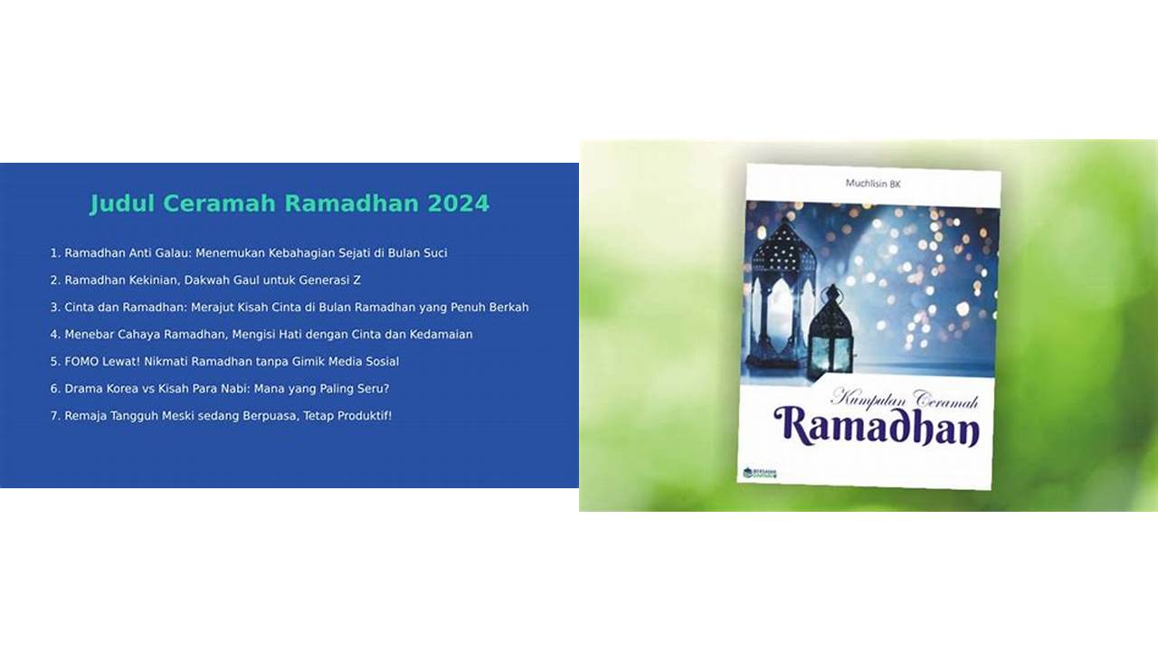 judul judul ceramah ramadhan