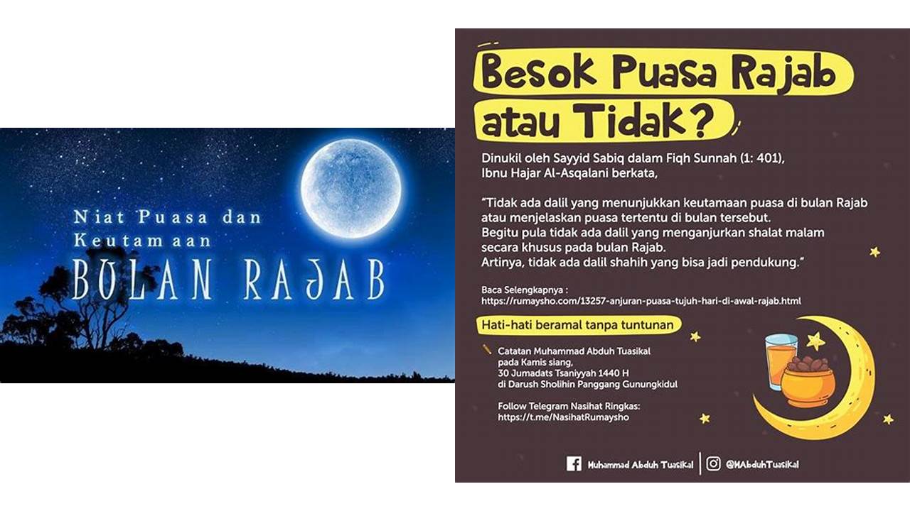 ketentuan puasa di bulan rajab