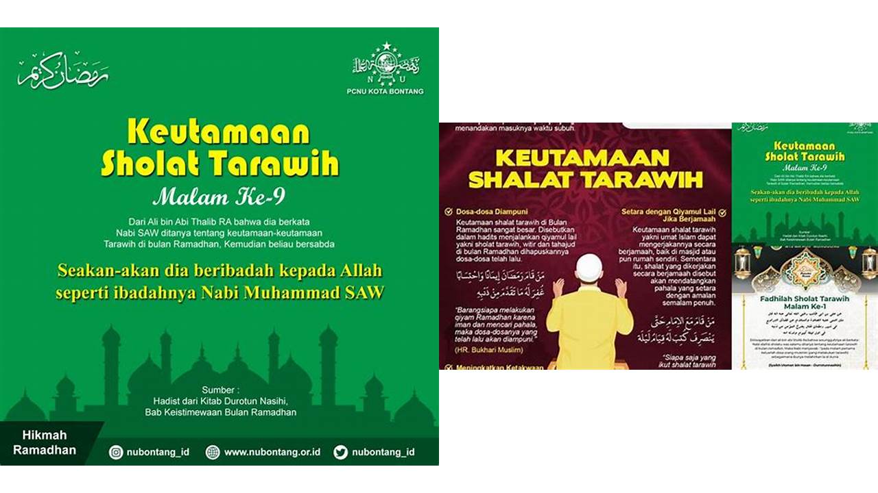 keutamaan shalat tarawih malam ke 9