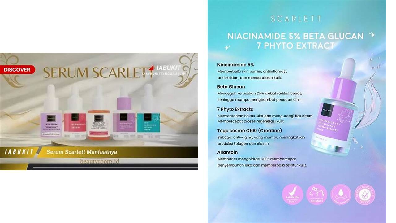 Inilah 8 Manfaat Serum Scarlett yang Jarang Diketahui