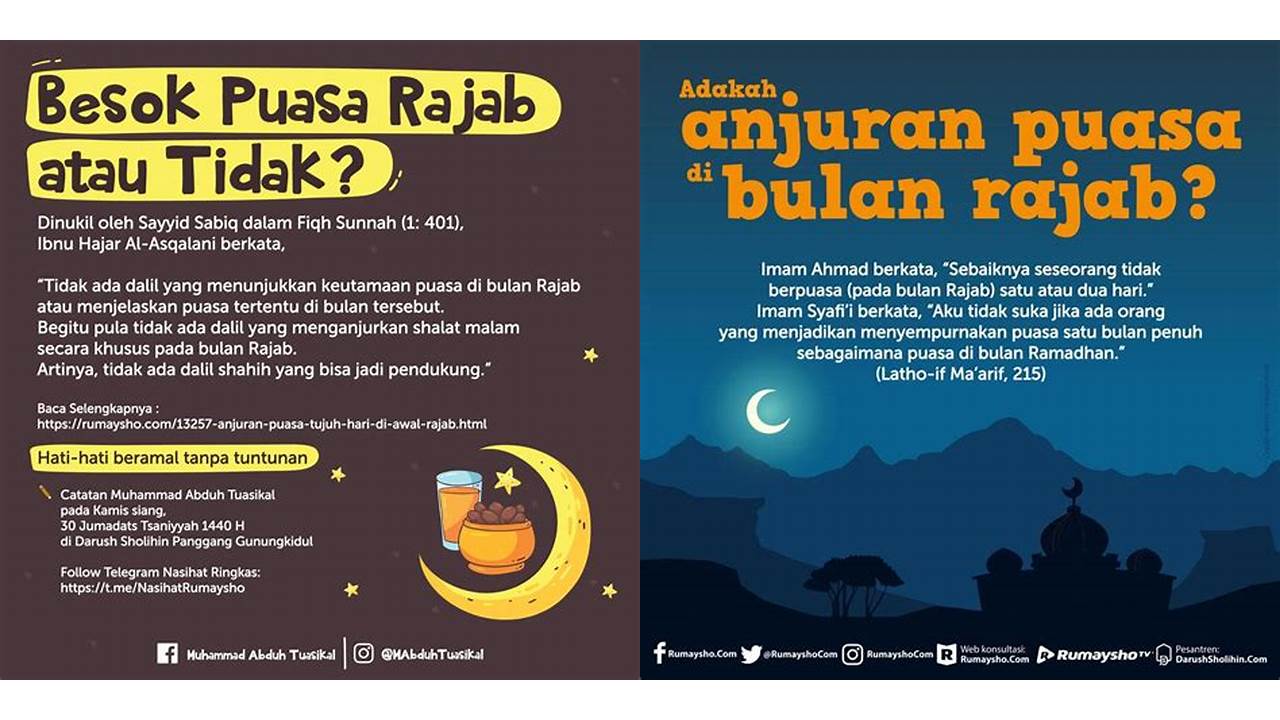 puasa di bulan rojab