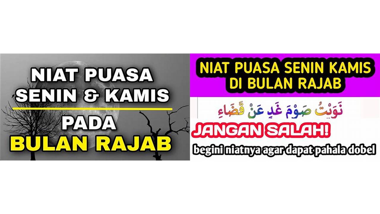 puasa senin kamis di bulan rajab