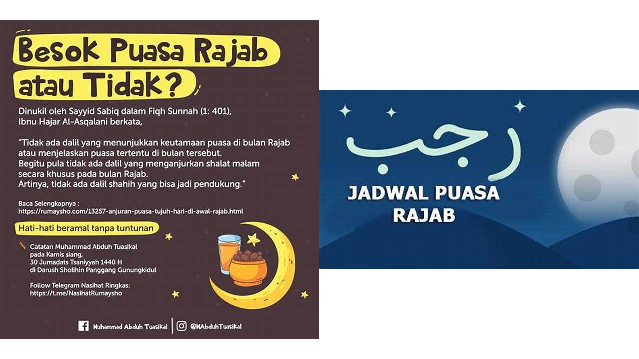 puasa sunnah bulan rajab berapa hari