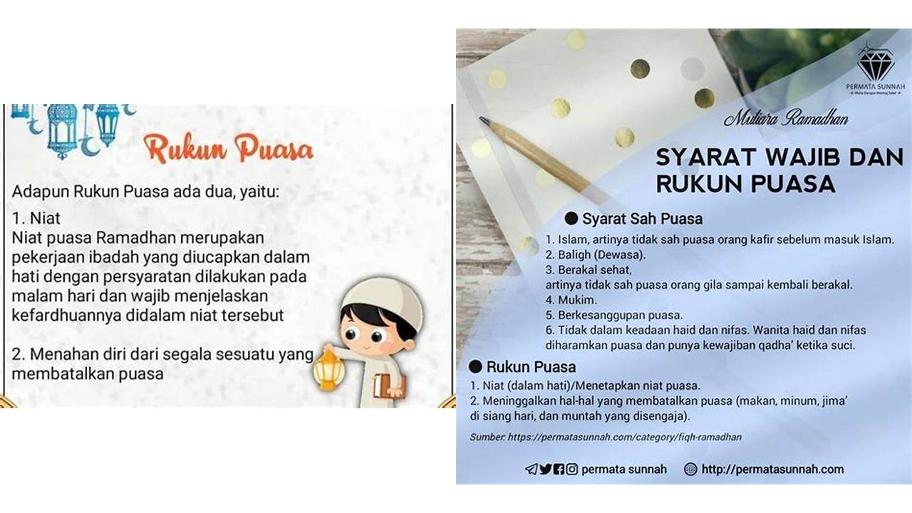 rukun puasa ramadhan