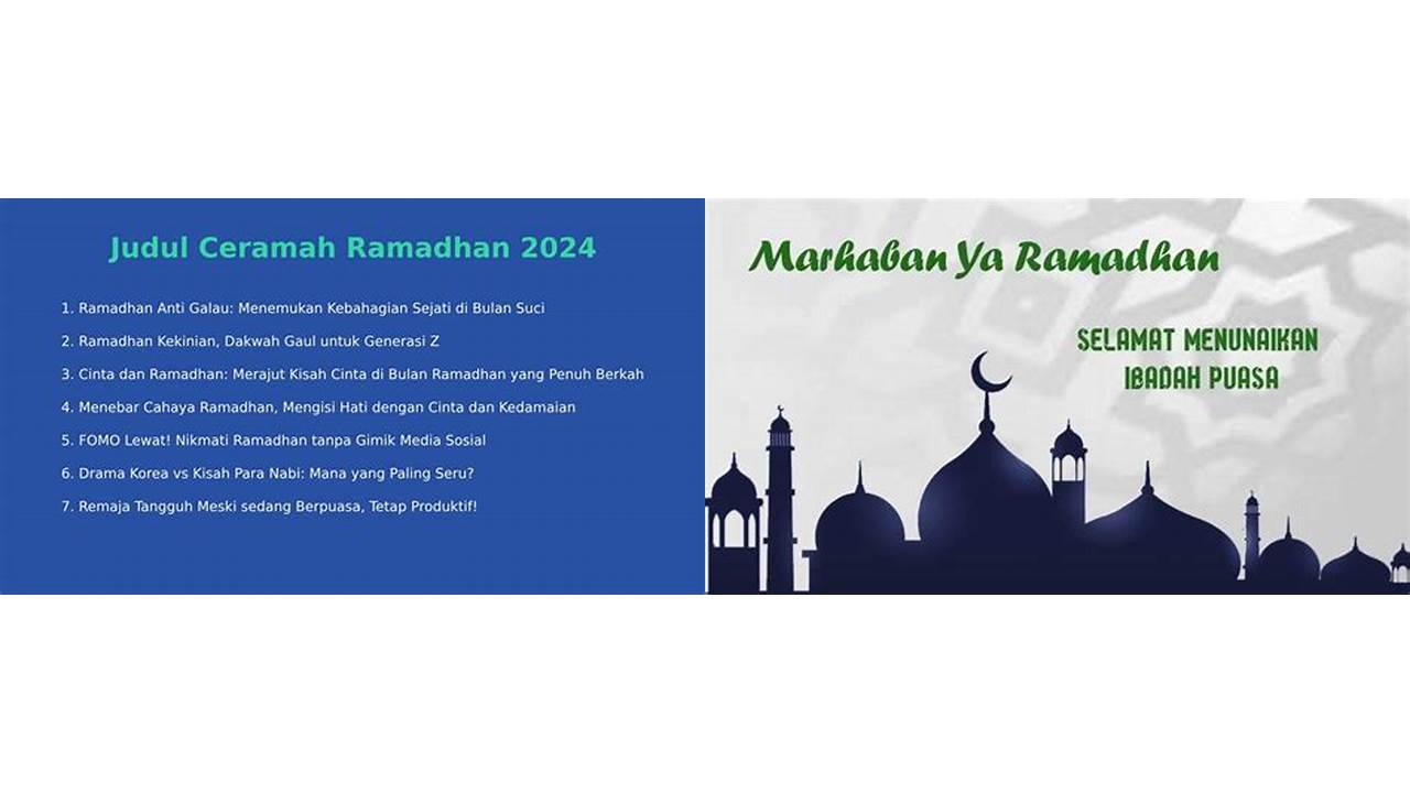 tema ceramah ramadhan yang menarik