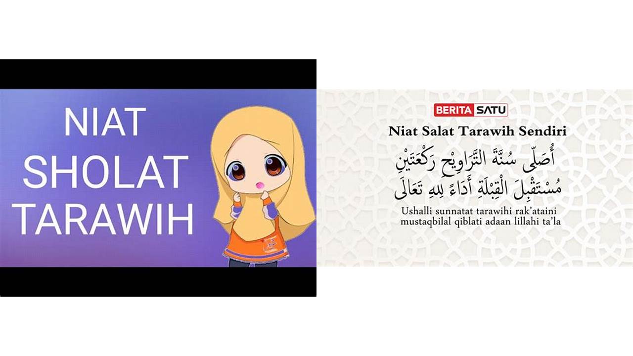 tuliskan niat salat tarawih
